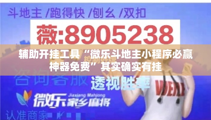 辅助开挂工具“微乐斗地主小程序必赢神器免费”其实确实有挂