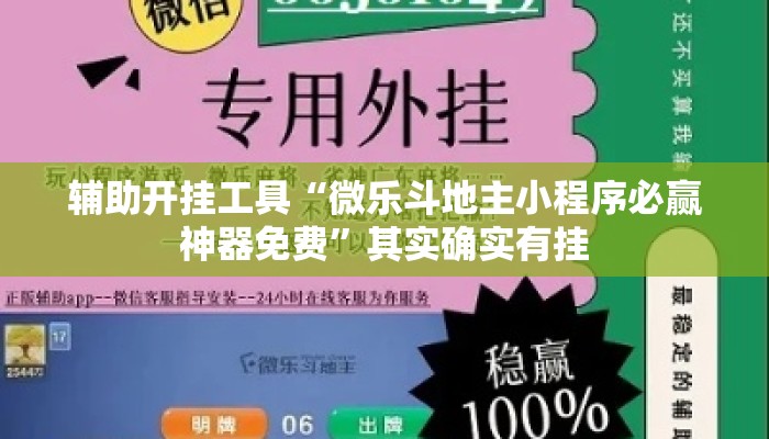辅助开挂工具“微乐斗地主小程序必赢神器免费”其实确实有挂
