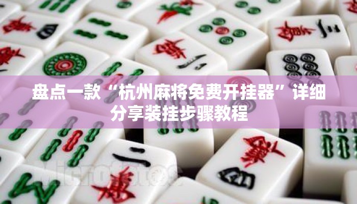 盘点一款“杭州麻将免费开挂器”详细分享装挂步骤教程