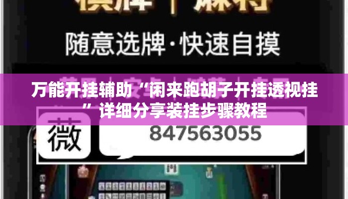 万能开挂辅助“闲来跑胡子开挂透视挂”详细分享装挂步骤教程