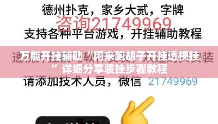 万能开挂辅助“闲来跑胡子开挂透视挂”详细分享装挂步骤教程