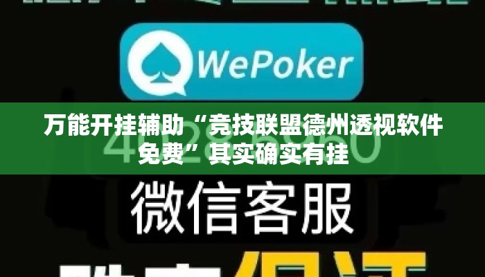 万能开挂辅助“竞技联盟德州透视软件免费	”其实确实有挂