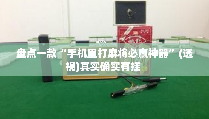 盘点一款“手机里打麻将必赢神器	”(透视)其实确实有挂 