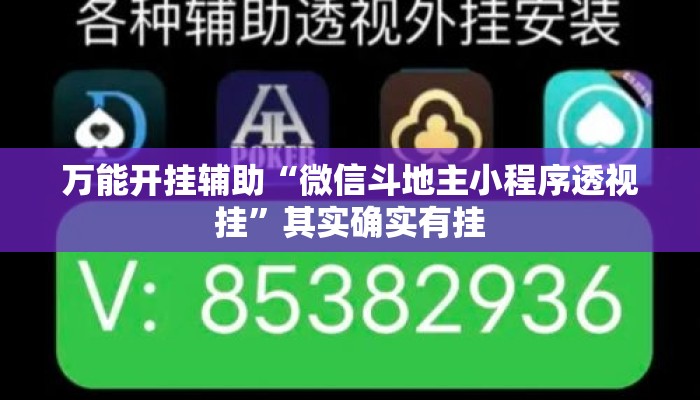 万能开挂辅助“微信斗地主小程序透视挂”其实确实有挂