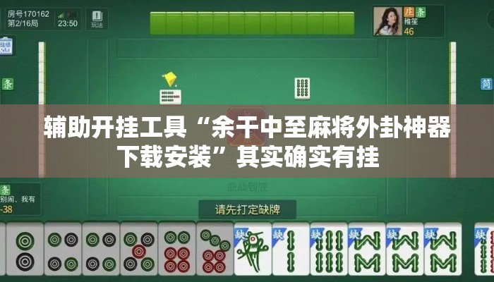 辅助开挂工具“余干中至麻将外卦神器下载安装”其实确实有挂