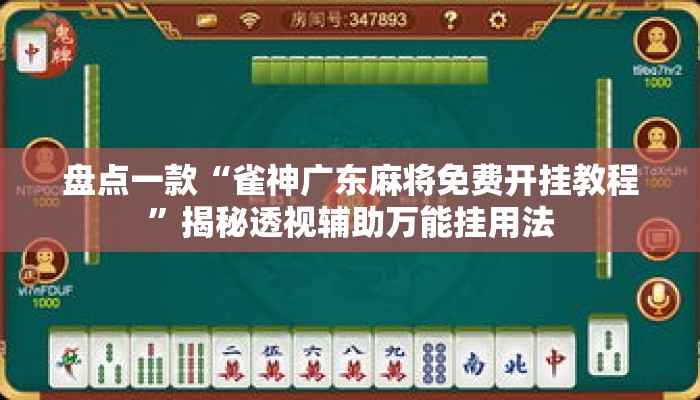 盘点一款“雀神广东麻将免费开挂教程”揭秘透视辅助万能挂用法