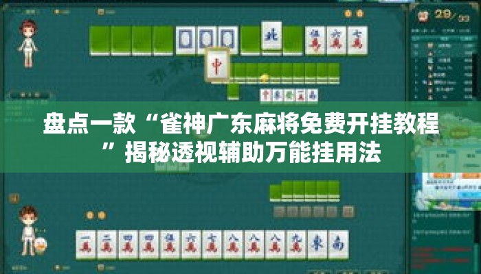 盘点一款“雀神广东麻将免费开挂教程”揭秘透视辅助万能挂用法