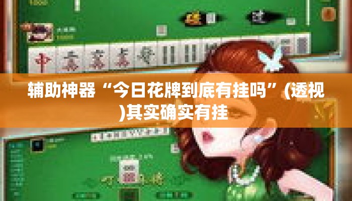 辅助神器“今日花牌到底有挂吗”(透视)其实确实有挂 
