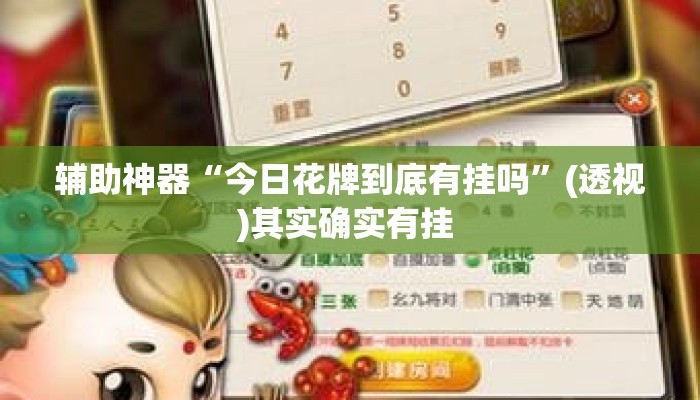 辅助神器“今日花牌到底有挂吗	”(透视)其实确实有挂 
