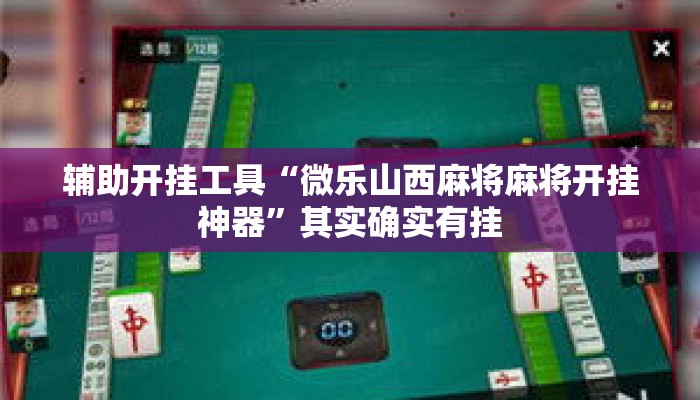 辅助开挂工具“微乐山西麻将麻将开挂神器”其实确实有挂