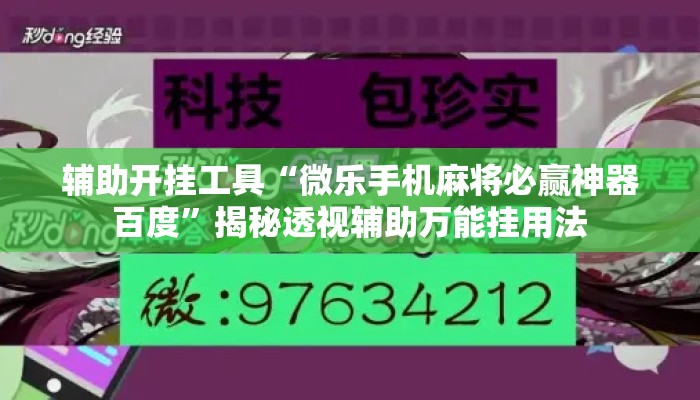 辅助开挂工具“微乐手机麻将必赢神器百度	”揭秘透视辅助万能挂用法