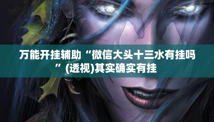 万能开挂辅助“微信大头十三水有挂吗”(透视)其实确实有挂 