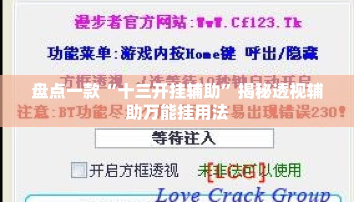 盘点一款“十三开挂辅助	”揭秘透视辅助万能挂用法