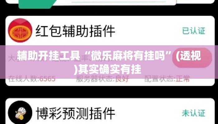 辅助开挂工具“微乐麻将有挂吗	”(透视)其实确实有挂 