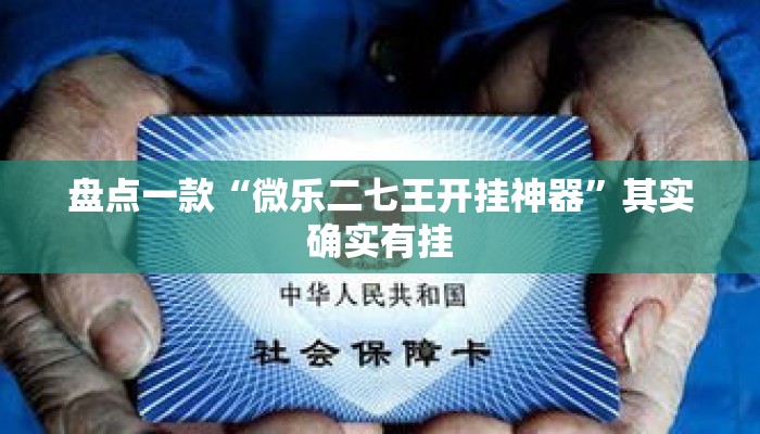 盘点一款“微乐二七王开挂神器”其实确实有挂
