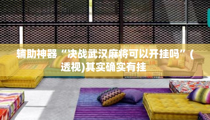 辅助神器“决战武汉麻将可以开挂吗	”(透视)其实确实有挂 