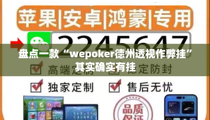盘点一款“wepoker德州透视作弊挂	”其实确实有挂
