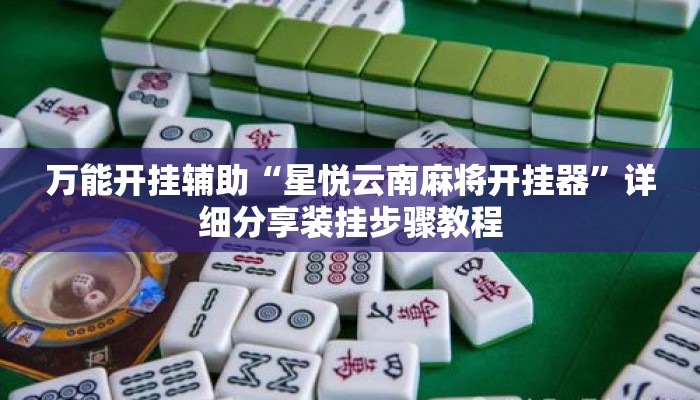 万能开挂辅助“星悦云南麻将开挂器”详细分享装挂步骤教程