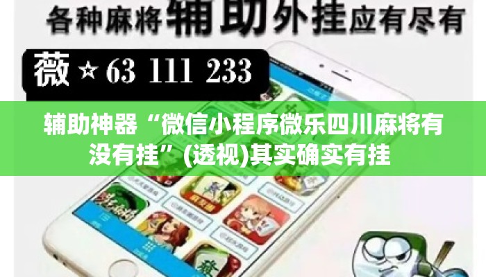 辅助神器“微信小程序微乐四川麻将有没有挂	”(透视)其实确实有挂 