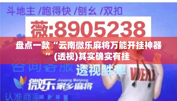 盘点一款“云南微乐麻将万能开挂神器	”(透视)其实确实有挂 