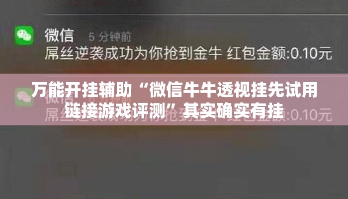 万能开挂辅助“微信牛牛透视挂先试用链接游戏评测	”其实确实有挂