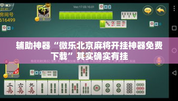 辅助神器“微乐北京麻将开挂神器免费下载	”其实确实有挂