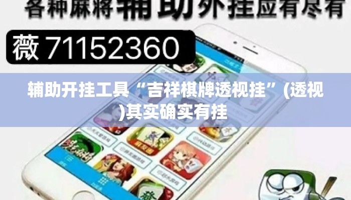 辅助开挂工具“吉祥棋牌透视挂	”(透视)其实确实有挂 