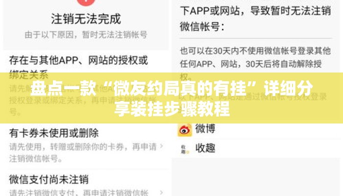 盘点一款“微友约局真的有挂”详细分享装挂步骤教程