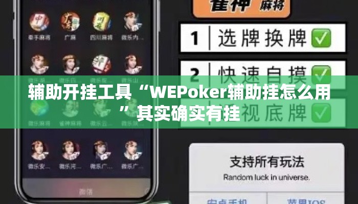 辅助开挂工具“WEPoker辅助挂怎么用”其实确实有挂