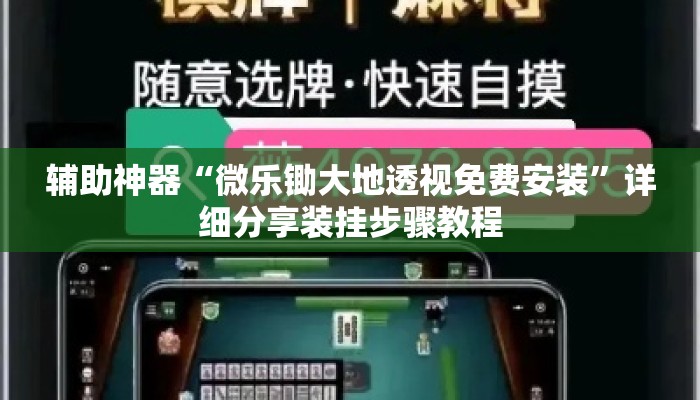 辅助神器“微乐锄大地透视免费安装	”详细分享装挂步骤教程