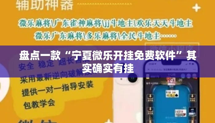 盘点一款“宁夏微乐开挂免费软件	”其实确实有挂