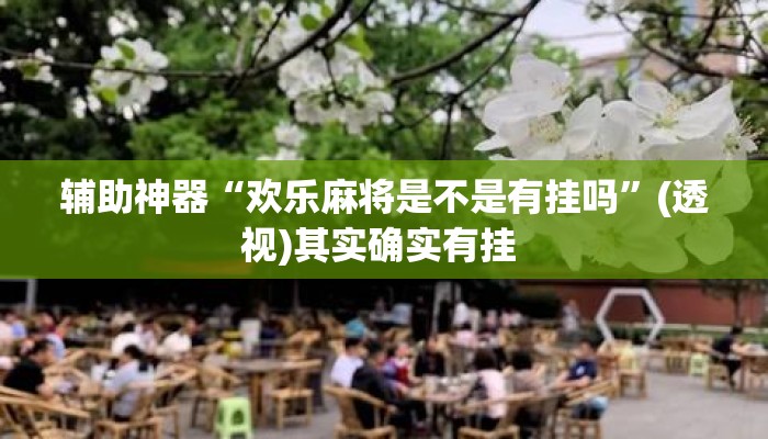 辅助神器“欢乐麻将是不是有挂吗”(透视)其实确实有挂 