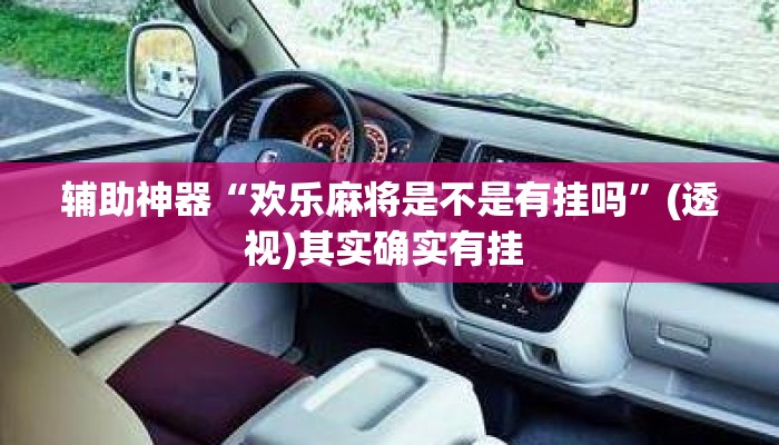 辅助神器“欢乐麻将是不是有挂吗”(透视)其实确实有挂 
