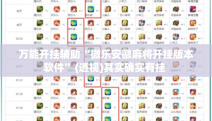 万能开挂辅助“微乐安徽麻将开挂版本软件	”(透视)其实确实有挂 