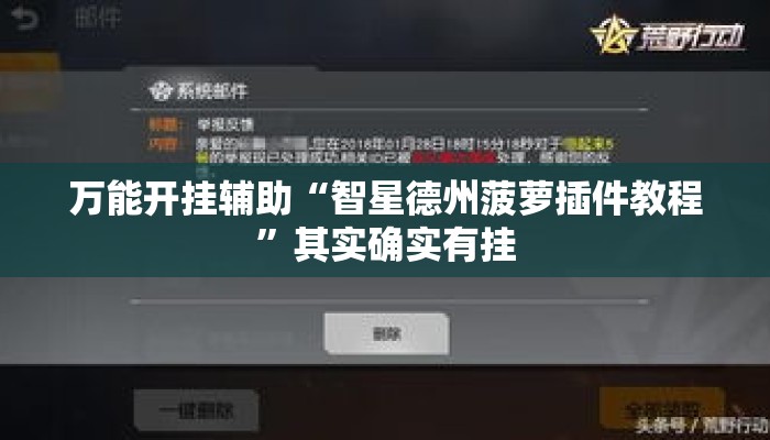 万能开挂辅助“智星德州菠萝插件教程”其实确实有挂