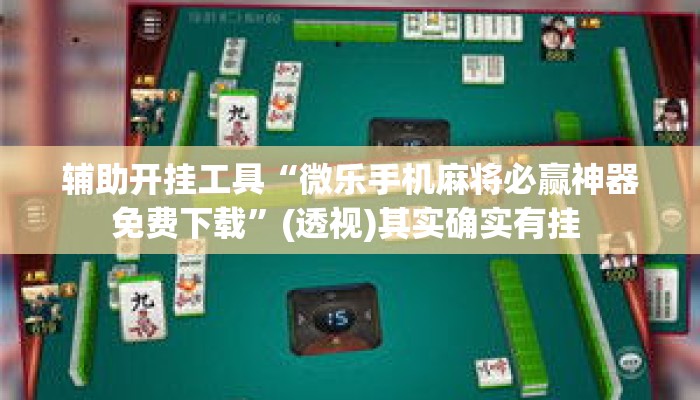 辅助开挂工具“微乐手机麻将必赢神器免费下载”(透视)其实确实有挂 