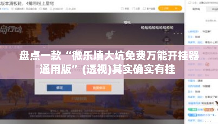盘点一款“微乐填大坑免费万能开挂器通用版”(透视)其实确实有挂 