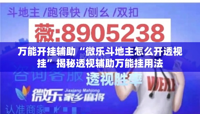 万能开挂辅助“微乐斗地主怎么开透视挂”揭秘透视辅助万能挂用法
