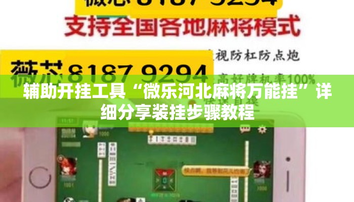 辅助开挂工具“微乐河北麻将万能挂”详细分享装挂步骤教程