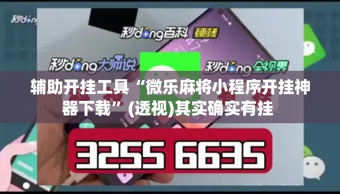 辅助开挂工具“微乐麻将小程序开挂神器下载”(透视)其实确实有挂 