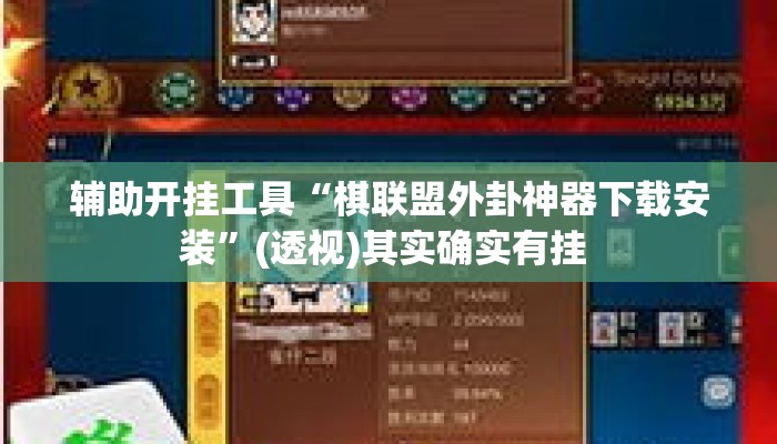 辅助开挂工具“棋联盟外卦神器下载安装	”(透视)其实确实有挂 
