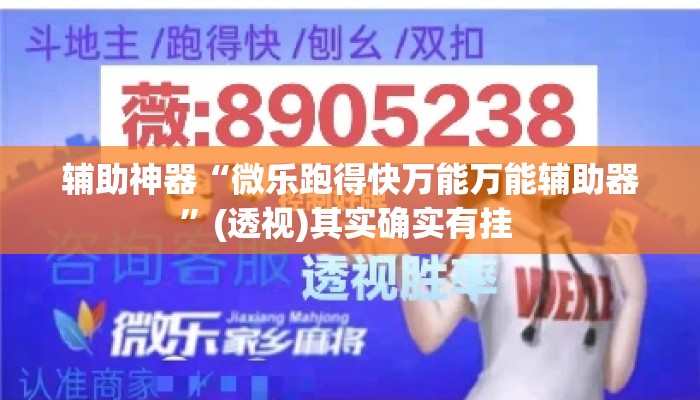 辅助神器“微乐跑得快万能万能辅助器	”(透视)其实确实有挂 