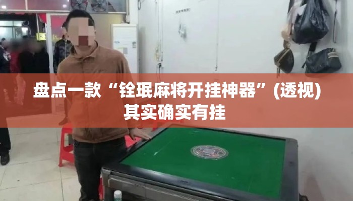 盘点一款“铨珉麻将开挂神器”(透视)其实确实有挂 