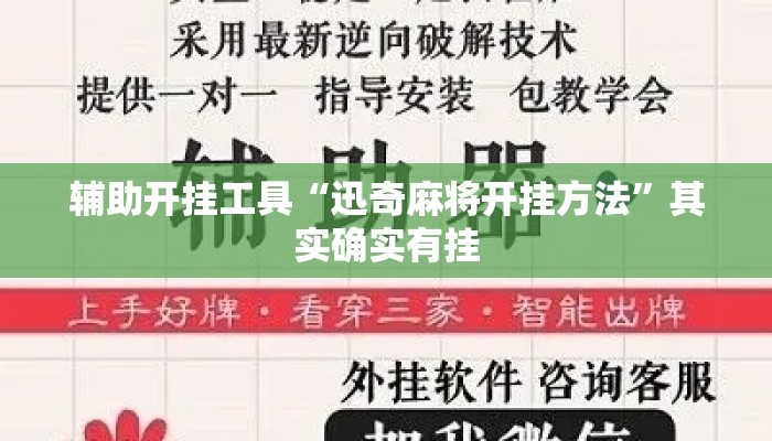 辅助开挂工具“迅奇麻将开挂方法	”其实确实有挂