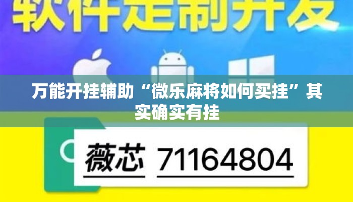 万能开挂辅助“微乐麻将如何买挂”其实确实有挂