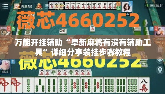 万能开挂辅助“阜新麻将有没有辅助工具”详细分享装挂步骤教程