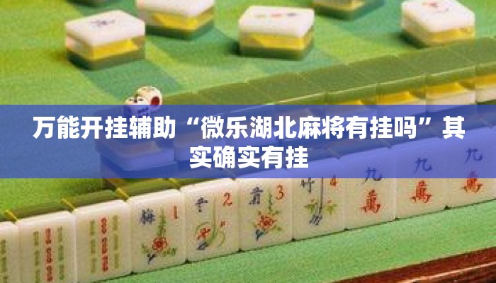 万能开挂辅助“微乐湖北麻将有挂吗”其实确实有挂