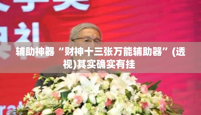 辅助神器“财神十三张万能辅助器	”(透视)其实确实有挂 