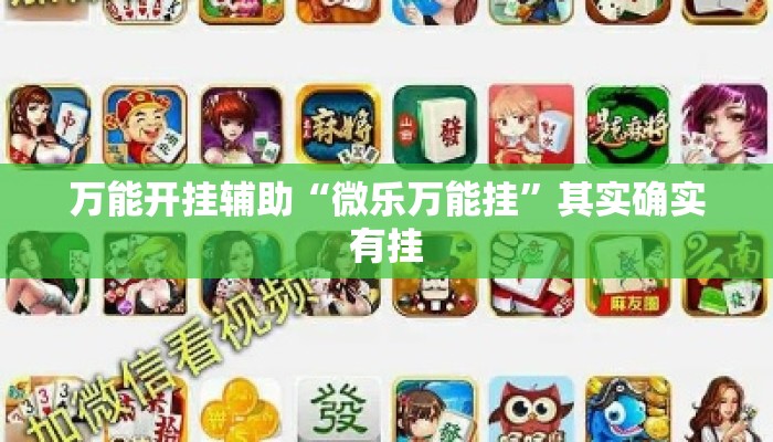 万能开挂辅助“微乐万能挂”其实确实有挂