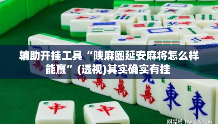 辅助开挂工具“陕麻圈延安麻将怎么样能赢”(透视)其实确实有挂 